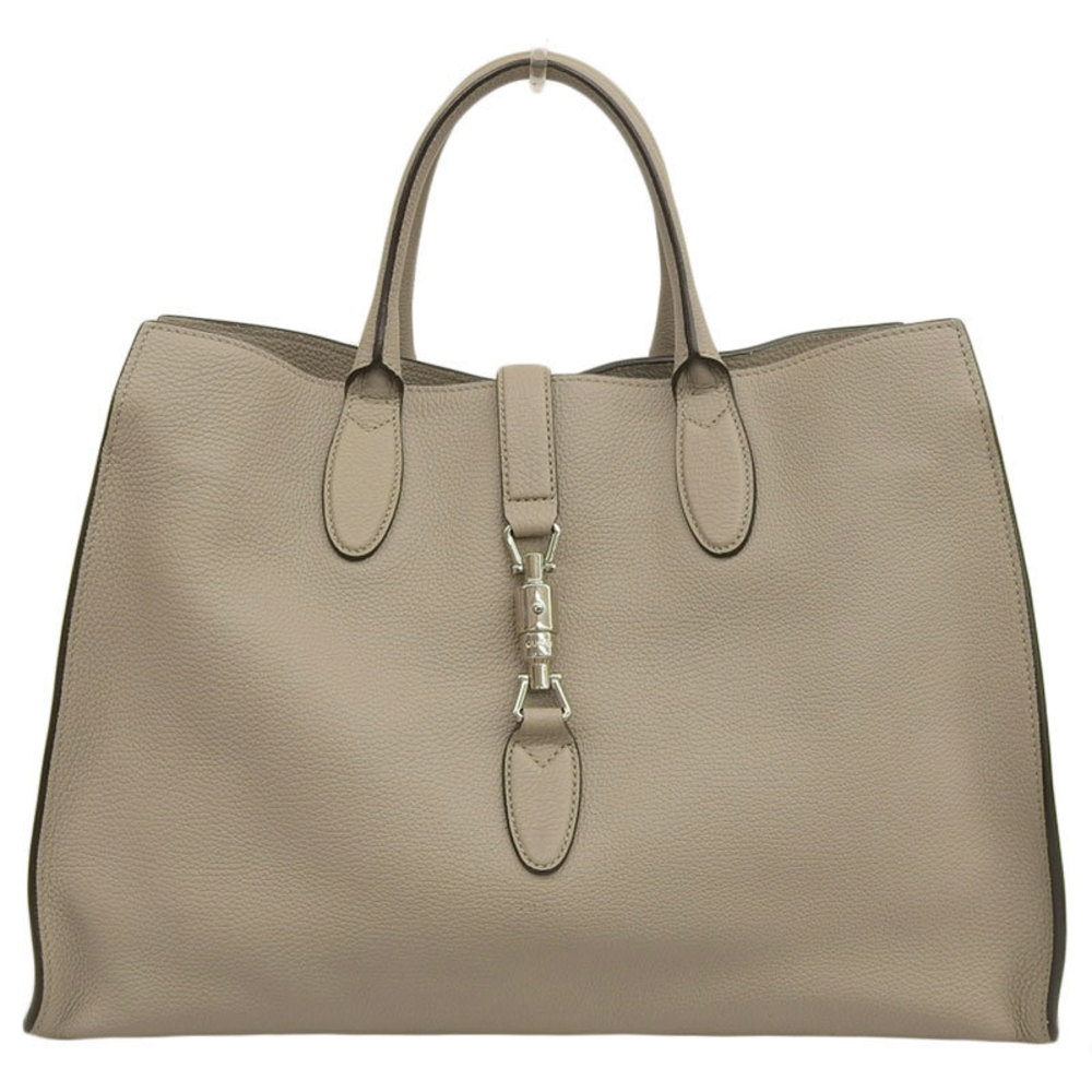 Gucci New Jackie Tote Bag Handbag Leather Greige